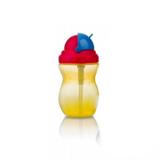 Nuby Flip-it Leakproof Straw Bottle (320ml), yellow Nuby Flip-it Leakproof Straw Bottle (320ml), yellow