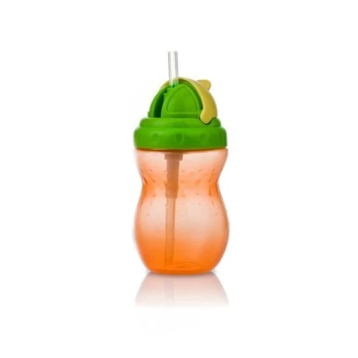 Nuby Flip-it Leakproof Straw Bottle (320ml), Orange Nuby Flip-it Leakproof Straw Bottle (320ml), Orange