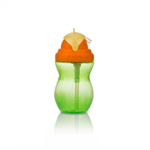 Nuby Flip-it Leakproof Straw Bottle (320ml), Green