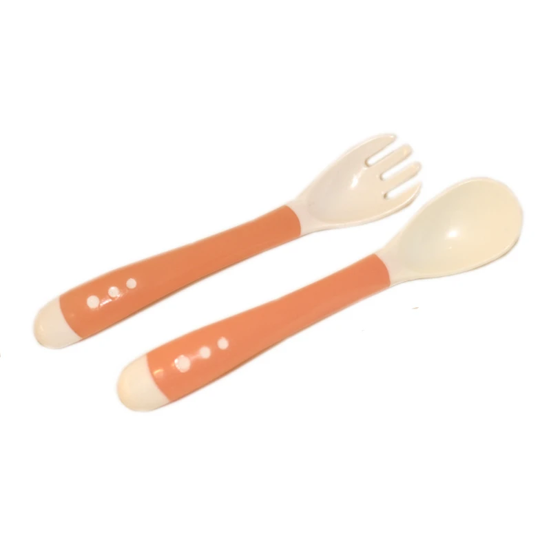 Potato Plastic Cutlery Set for Children, Orange - بوتاتو