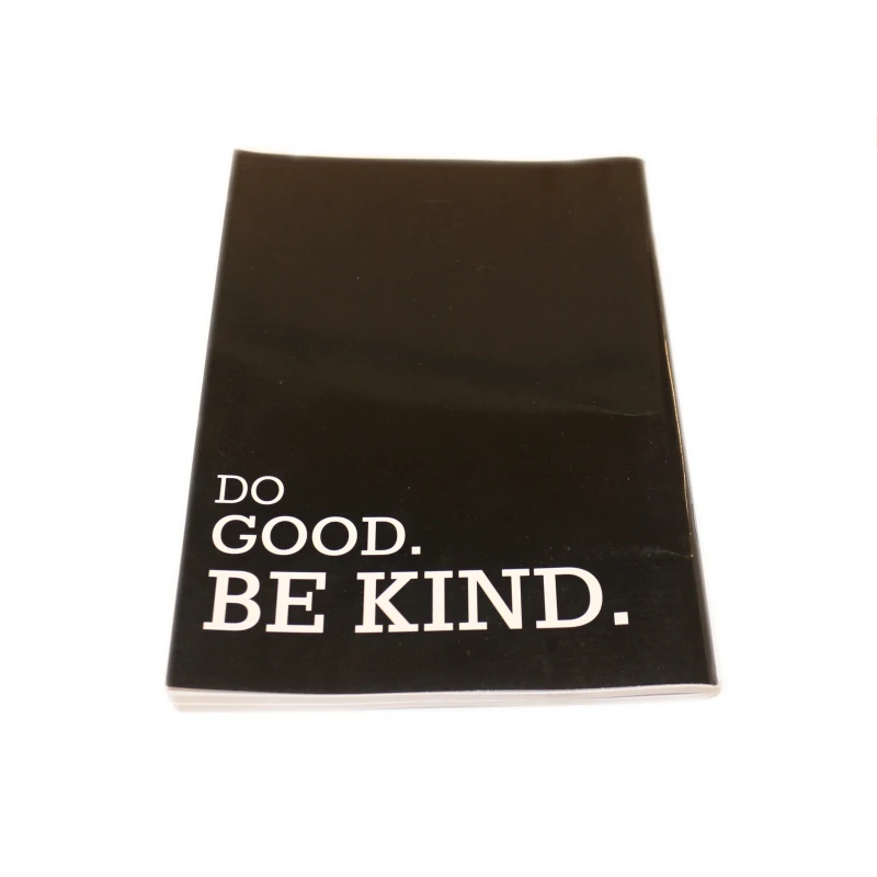 ABC Sleeved Notebook Arabic 80 pages, Black Cover - Do Good Be Kind - أ ب ت