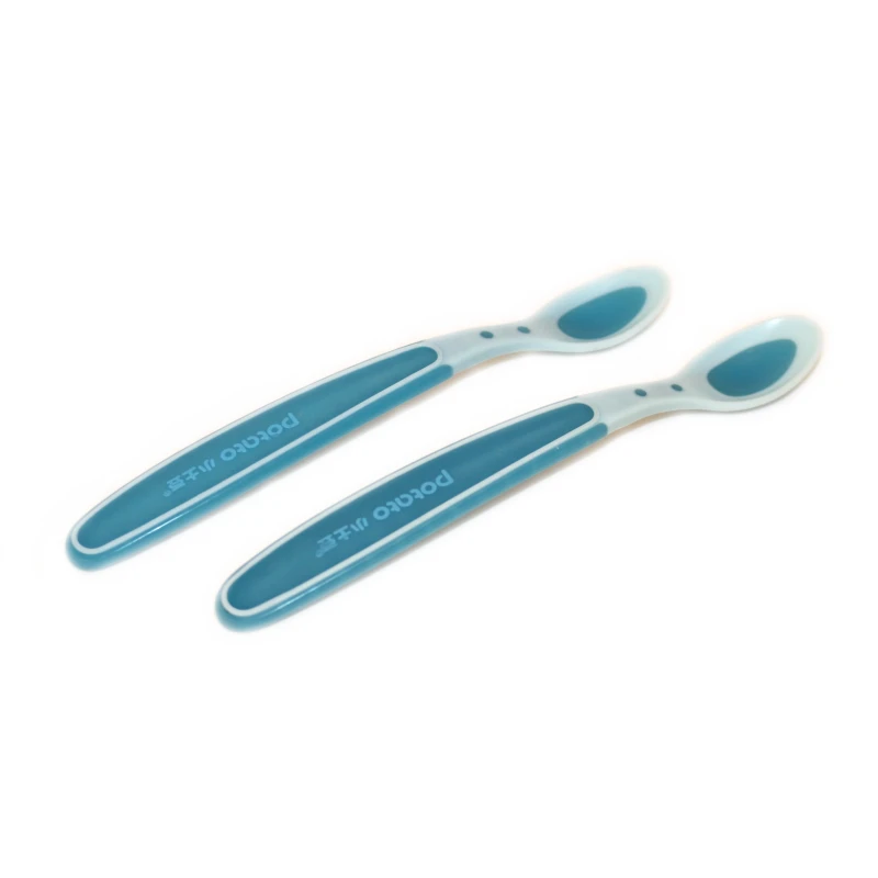 Potato Plastic Thermal Spoon for Children, Blue - بوتاتو