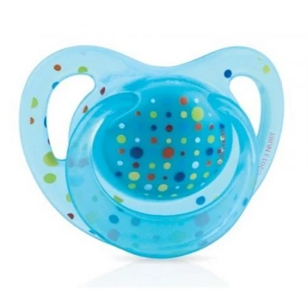 Nuby Classic Silicone Pacifier- orthodontic (6-18m) - ازرق Nuby Classic Silicone Pacifier- orthodontic (6-18m) - ازرق