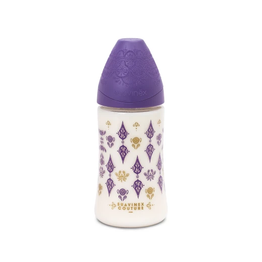 Suavinex - Premium Silicone Feeding Bottle 270ml - Lilac Suavinex - Premium Silicone Feeding Bottle 270ml - Lilac