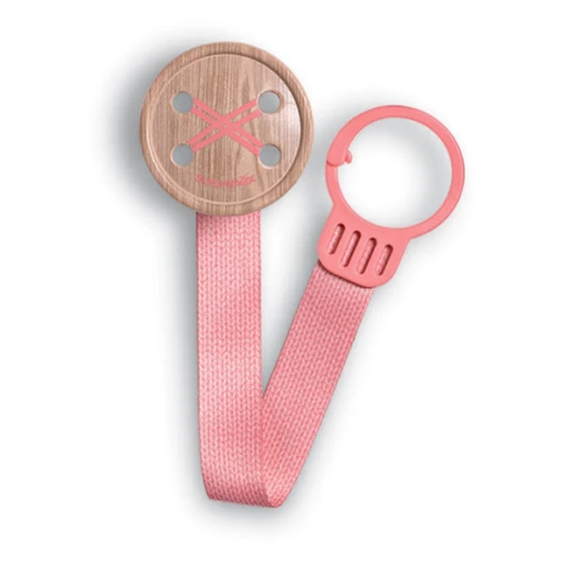 Suavinex Pacifier Soother Dummie Clip Holder Button - Pink Suavinex Pacifier Soother Dummie Clip Holder Button - Pink
