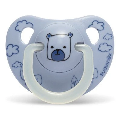 Suavinex Anatomical Silicone Pacifier Blue Bear 0-6M - سوافينكس