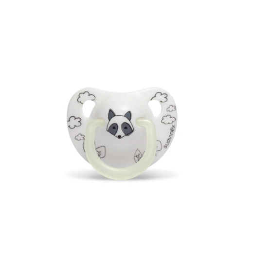 Suavinex Anatomical Silicone Pacifier White Racoon 0-6M Suavinex Anatomical Silicone Pacifier White Racoon 0-6M