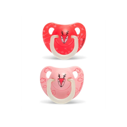 Suavinex Night & Day, Anatomic Silicone Soothers 6-18m, Deer 2pcs Suavinex Night & Day, Anatomic Silicone Soothers 6-18m, Deer 2pcs