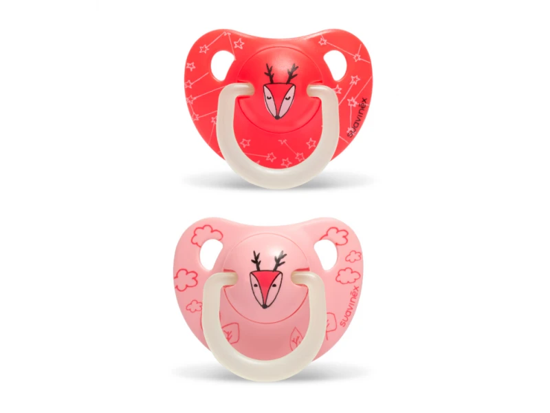 Suavinex Night & Day, Anatomic Silicone Soothers 6-18m, Deer 2pcs - سوافينكس