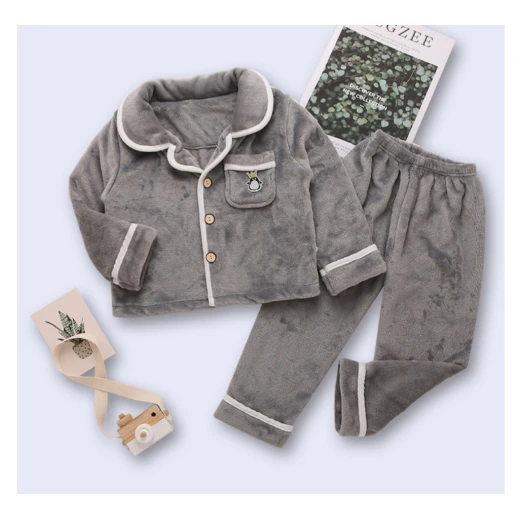 Colorland Pijama Top + Bottom For Kids - 11-12 Years -Grey - كولورلاند - Image 2
