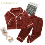Colorland Pijama Top + Bottom For Kids - 3 - 4 Years - Red - كولورلاند