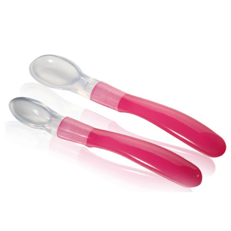 Potato soft head safety spoon - Pink - بوتاتو