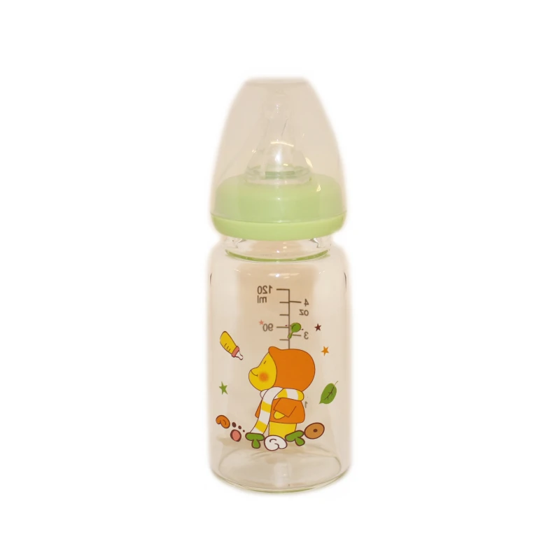 Potato Feeding Glass Bottle 120 ml, Green - بوتاتو