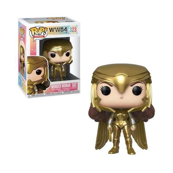 أبطال Funko DC: Wonder Woman 1984 Gold Power Metallic Funko Pop! الشكل الفينيل # 323 - فانكو