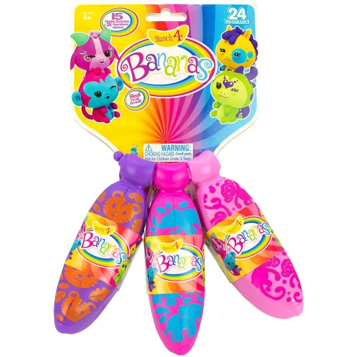 Bananas Bunches Wave, Set of 4 Collectible Figures