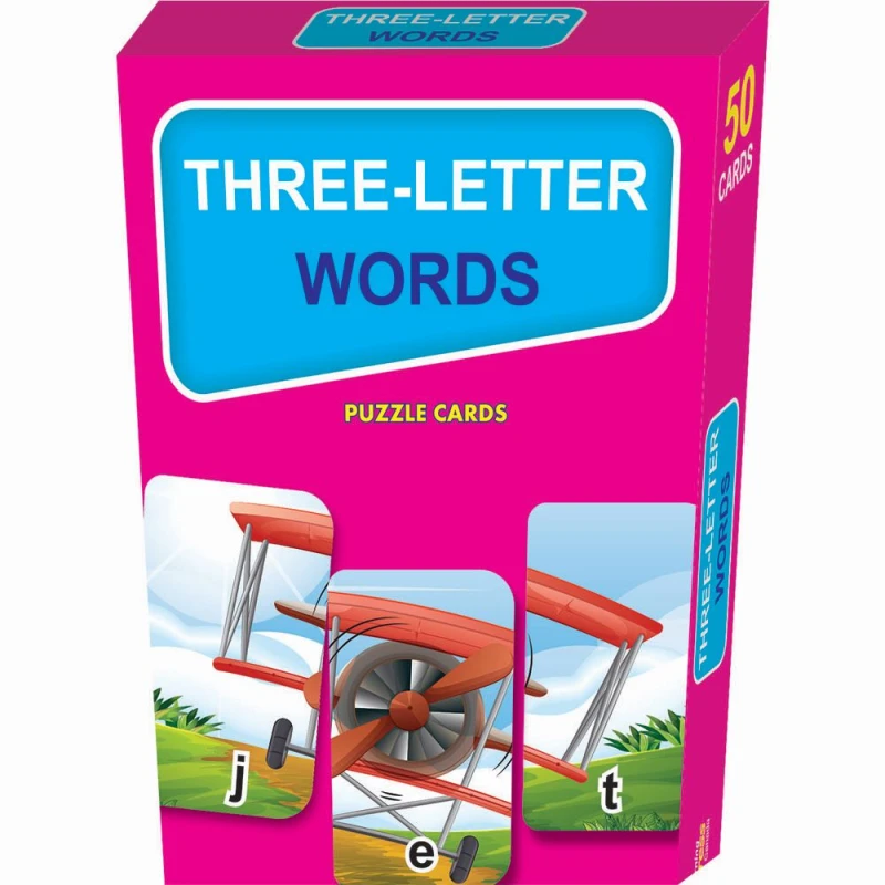 بطاقات ألغاز تعليمية لكلمات من 3 أحرف من Learning Express للأطفال، 6 حزم، مع دليل فهرس وأولياء الأمور، تعلم الأرقام والرياضيات والحيوانات وبناء الجملة والحروف الأبجدية - Learning express