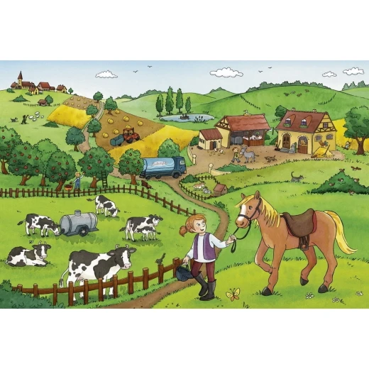 Ravensburger Working on the Farm 2x12 Puzzle - رافينسبرغر - Image 3