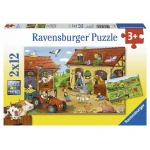 Ravensburger Working on the Farm 2x12 Puzzle - رافينسبرغر