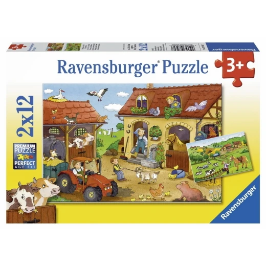Ravensburger Working on the Farm 2x12 Puzzle Ravensburger Working on the Farm 2x12 Puzzle
