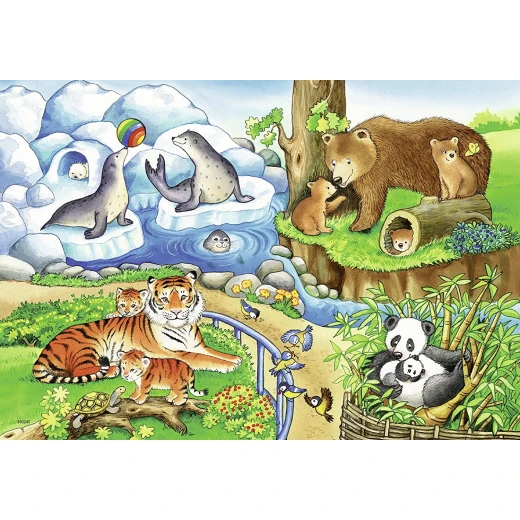 Ravensburger Zoo Animals 2x12 Puzzle Pieces - رافينسبرغر - Image 2