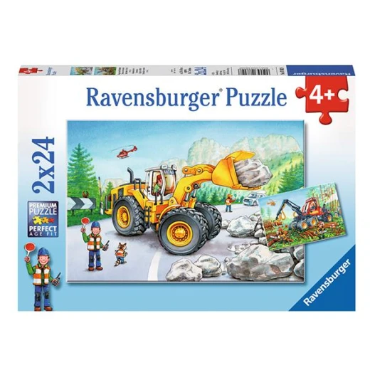 Ravensburger Diggers At Work 2x24pc Ravensburger Diggers At Work 2x24pc
