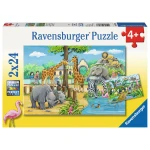 Ravensburger Welcome to the Zoo - 2x24pc Jigsaw Puzzle - رافينسبرغر