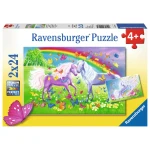 Ravensburger Rainbow Horses - 2x24pc Jigsaw Puzzle - رافينسبرغر
