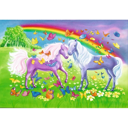 Ravensburger Rainbow Horses - 2x24pc Jigsaw Puzzle - رافينسبرغر - Image 3