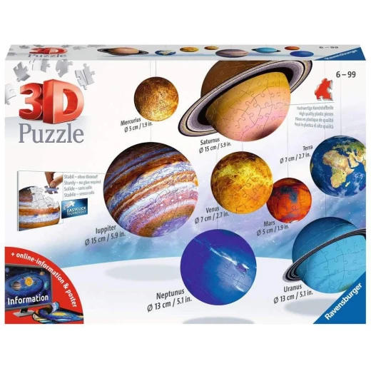 Ravensburger Solar System 3d Puzzle, Multicolor
