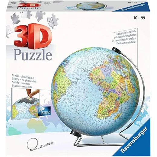 Ravensburger 3D Puzzle for Kids and Adults, 180-Piece Globe Design Ravensburger 3D Puzzle for Kids and Adults, 180-Piece Globe Design