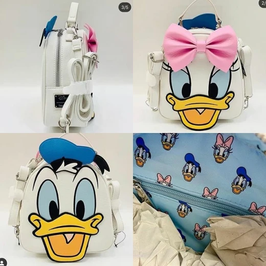 Funko Loungefly Disney Daisy Duck & Donald Duck Mini Backpack Purse Bag Reversible - فانكو - Image 6