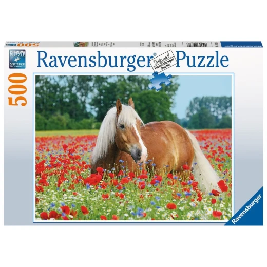 Ravensburger Horse in the poppy field 500 piece jigsaw puzzle Ravensburger Horse in the poppy field 500 piece jigsaw puzzle
