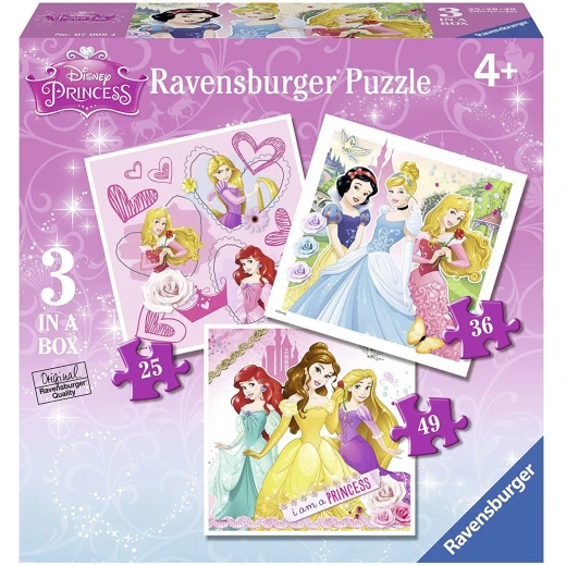 Ravensburger I'm A Princess Children's 3 In A Box Puzzle Ravensburger I'm A Princess Children's 3 In A Box Puzzle