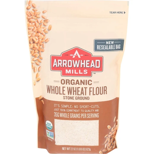 Arrowhead Mills عضوي دقيق القمح المطحون ، 623 جرام