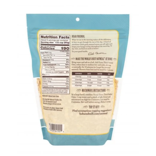 Bob's Red Mill Extra Thick Rolled Oats 907g - Bob's Red Mill - Image 4