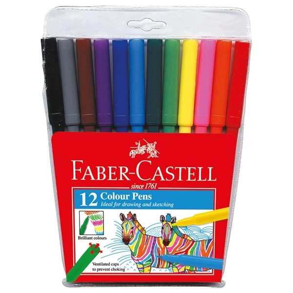 فابر كاستل - أقلام ملونة - 12 لون - فابر كاستل