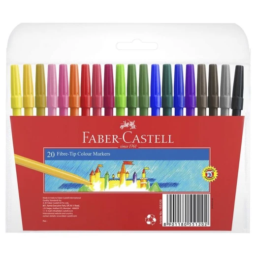 Faber-Castell Fibre Tip Markers 20 Pack Faber-Castell Fibre Tip Markers 20 Pack