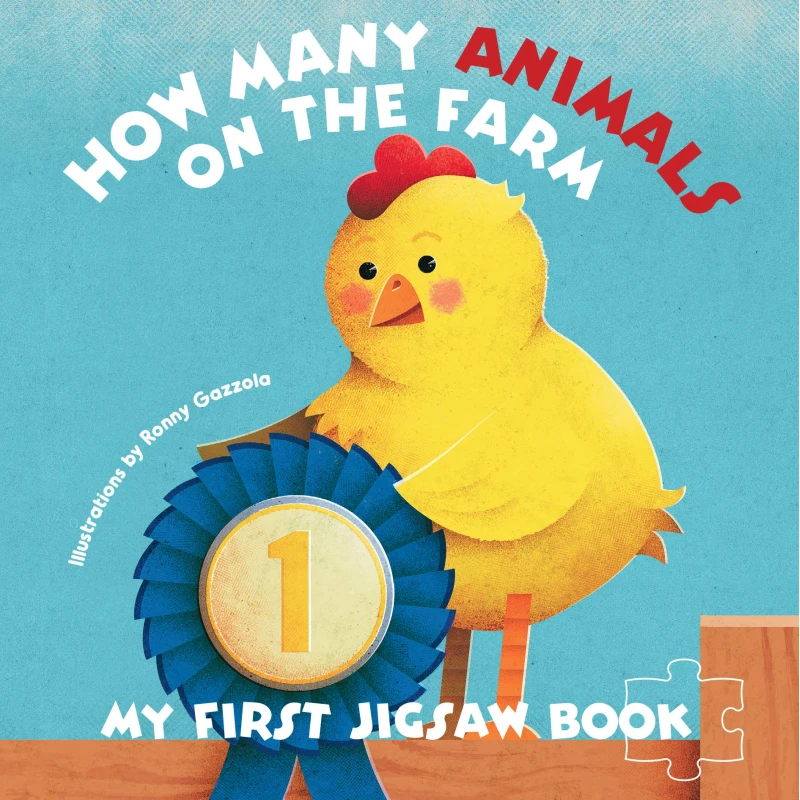 White Star - My First Jigsaw Book: How Many Animals On the Farm? - وايت ستار