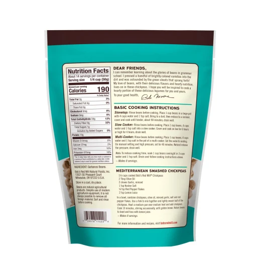 Bob's Red Mill Beans Chickpeas - 709g - بوبز ريد ميل - Image 3