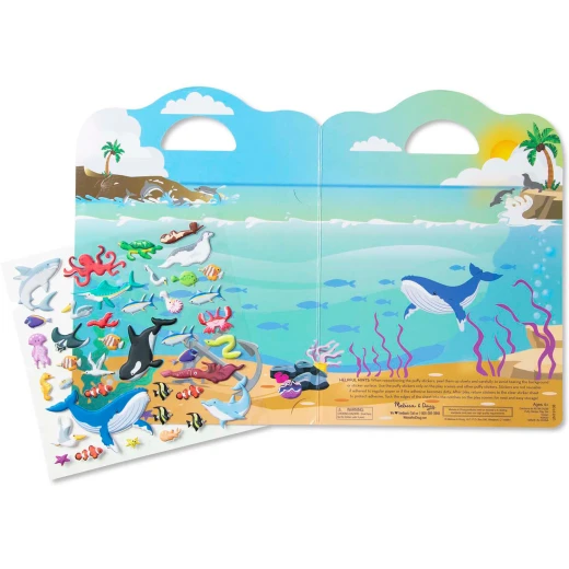 Melissa & Doug Reusable Puffy Sticker Play Set: Ocean - ميليسا اند دوج - Image 2