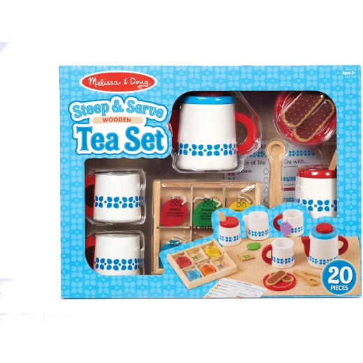 Melissa & Doug Wooden Steep & Serve Tea Set Melissa & Doug Wooden Steep & Serve Tea Set