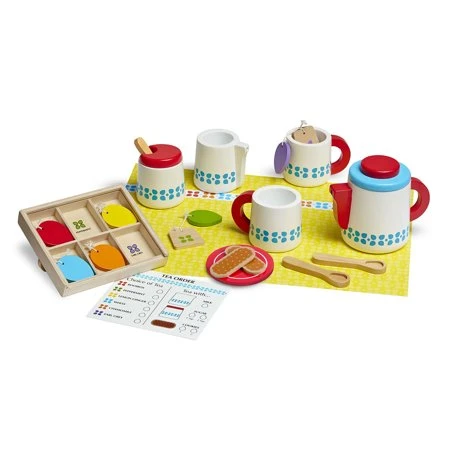 Melissa & Doug Wooden Steep & Serve Tea Set - ميليسا اند دوج - Image 2
