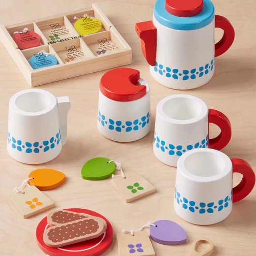 Melissa & Doug Wooden Steep & Serve Tea Set - ميليسا اند دوج - Image 3