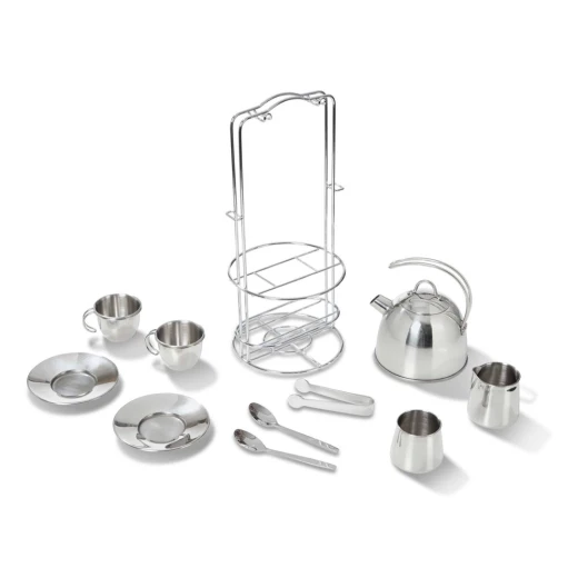 Stainless Steel Tea Set - Pretend Tea Parties - ميليسا اند دوج - Image 2