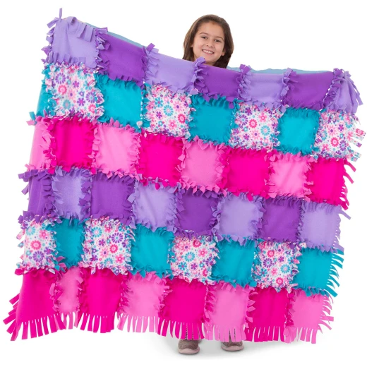 Melissa & Doug Created by Me! Flower Fleece Quilt - ميليسا اند دوج - Image 2