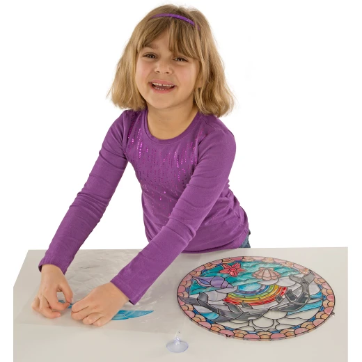 Melissa & Doug Stained Glass - Dolphins - ميليسا اند دوج - Image 3