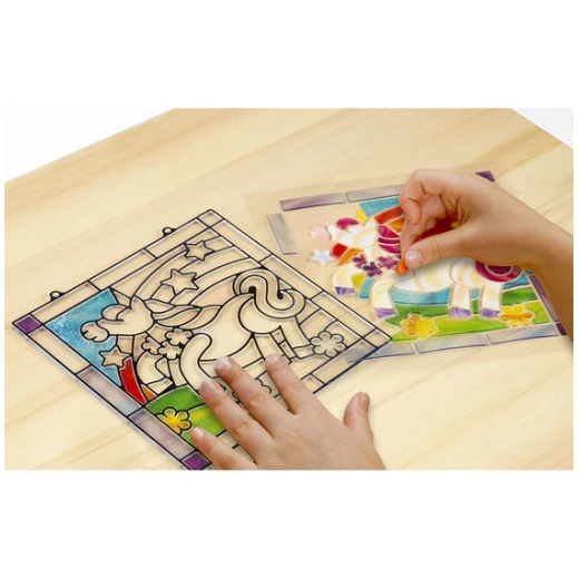 Melissa & Doug Stained Glass Made Easy - Unicorn - ميليسا اند دوج - Image 2