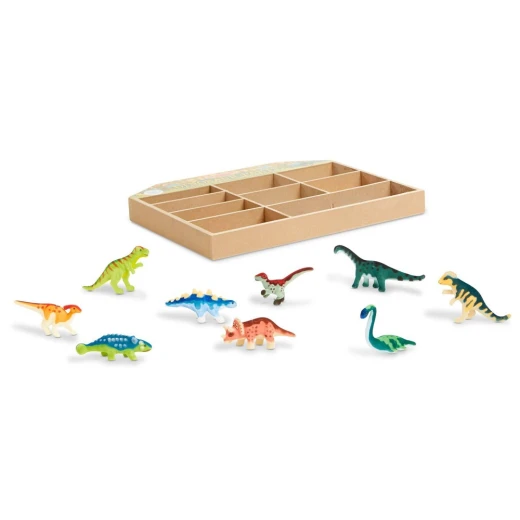 Melissa & Doug Dinosaur Party Play Set - 9 Collectible Miniature Dinosaurs In A Case - ميليسا اند دوج - Image 2