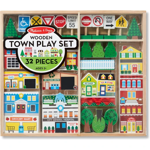 Melissa & Doug Wooden Town Play Set Melissa & Doug Wooden Town Play Set