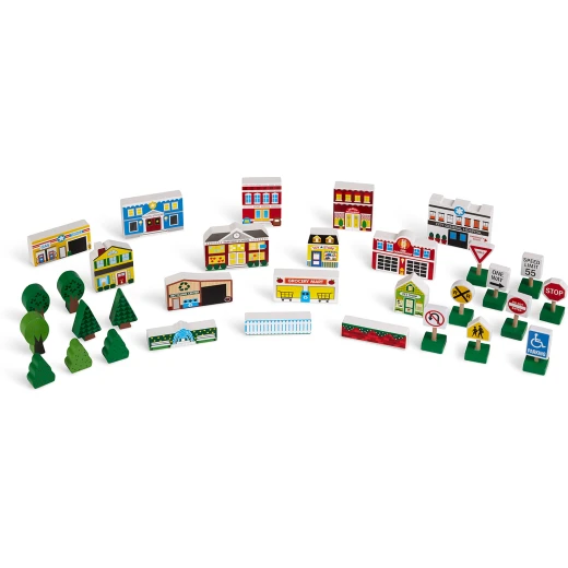 Melissa & Doug Wooden Town Play Set - ميليسا اند دوج - Image 2
